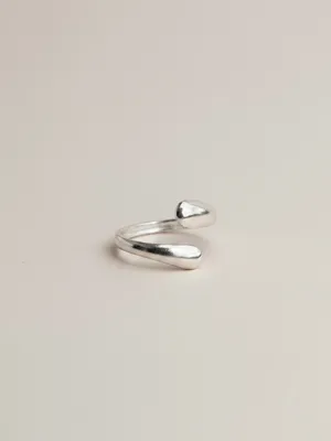 Tropfen Spiralring Silber